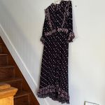 Free People Calico Skies Black Floral Long Sleeve Dress Photo 5