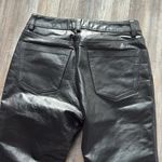 Gap black genuine leather pants size 4 Photo 6