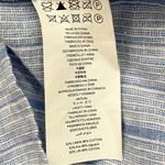 Michael Kors  Blue Striped Chambray Front Tie Linen Blend Sleeveless Top Size XL Photo 9