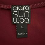 Clara Sun Woo Size L Crossover Tulip Hem Dress Merlot Burgundy Slinky Red Size L Photo 3