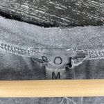 POL Gray Short Sleeve V Crochet Neck Tunic Tee T Shirt Top M Photo 4