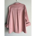 Preston & York  Women's Cosmo Pink Tunic Top Collared Roll Tab Sleeves Size‎ L Photo 10