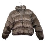 Wild Fable Cropped Light Puffer Jacket with High Collar Bronze Size Small Photo 1