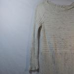 Anthropologie  Moth Cream Wool Ribbed Sweater Dress Long Sleeve Size M Photo 4