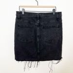 Madewell  Black Stretch Denim Mini Skirt Step Hem 28 Photo 4