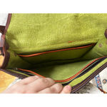 Source Unknown Vintage Unbranded Chocolate Brown Leather Crossbody Satchel 10x11 inches Photo 8