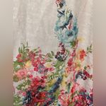 Elena Baldi Cream Floral Open Front Kimono Cardigan NWT Pink Size L Photo 3