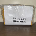 Badgley Mischka NWTs Yellow Buttery Soft Handbag/Crossbody w/Snakeskin Handle Photo 1