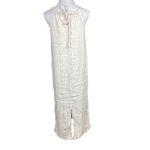 Little Lies Women's Ainsley Halter Maxi Dress Beige Pinstripe M Summer Beachy Size M Photo 6