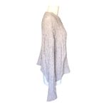 American Eagle  Outfitters Sweater Gray Pullover Crochet Long Sleeve Women Medium Photo 2