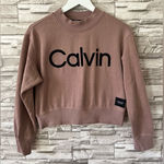 Calvin Klein Performance || Pullover Crewneck Front Logo Cropped Sweater Black Size M Photo 0