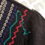 One Clothing  black embroidered tassel boho hobo top flowy shirt women's size M Photo 3