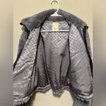 Elevenses Anthropologie  Gray Faux Fur Jacket Size S Photo 3