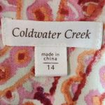 Coldwater Creek Colorful Paisley Print Cotton Jacket Size 14 Colorful Jacket Photo 5