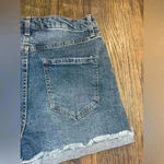 Vanilla Star Jeans High-Waisted Distressed Denim Shorts with Raw Hem Detail Medium Wash F1 Photo 1