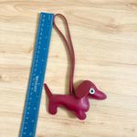 Ena Dog Synthetic Leather Handbag Charm Bag Red Photo 4