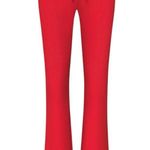 SKIMS NWT Soft Lounge Ruched Ribbed Flare Pants Leggings Red Orange Size Large Photo 1