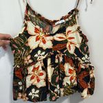 Patrons of Peace  Floral Cropped Peplum Top Size Large Photo 1