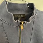 Intermix Bobby Cotton Half-Zip Sweatshirt Blue Photo 4