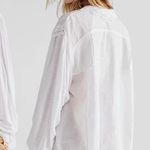 Free People  Ethereal Dainty Cottage Eyelet Lace Laura Henley Top Pullover Large Photo 0