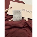 Eberjay Eberjey Jane Solid Port Ruffle Sleeve Bikini Top Swimsuit Burgundy Red Large Photo 9