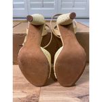 Joie  Calan Raffia Ankle-Strap Sandals Natural Tan Leather Size 6 NWOB Comfy Heel Photo 9