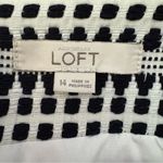 Loft  Black‎ & White Geometric Knit Pencil Skirt Size 14 Photo 6