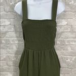 Lulus Social Calendar Olive Green Crinkled Ribbed Knit Jogger Jumpsuit Size XS Photo 2