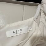 ASTR  The Label Linen Pleat Front Mini Dress Puff Sleeve White Womens Size Medium Photo 3
