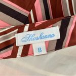 Shoshanna  Silk Stripe One Shoulder Dress size 8 Brown Pink Cream Photo 5