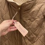 Red Dress Boutique NWT | • Women's Tan Quilted Sherpa Reversible Jacket Photo 4