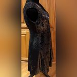 Dress the Population  Marilyn Sequin Sleeveless V-Neck Mini Dress Black Sz Large‎ Photo 9