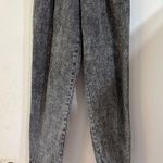 Cherokee American Vintage Acid Wash Gray Black Pleated Jeans High Waisted Mom Tiny Waist Photo 2