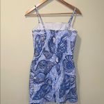 Lilly Pulitzer Women’s  Jesse Skort Romper in Blue Seashell Mini Dress Photo 7