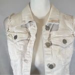 Almost Famous  white denim vest jacket size medium Photo 2