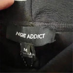 ASOS Night Addict Women's Flare Leg Pants Textured Black Size M High Rise Photo 2