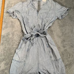 Evereve  Light Blue Denim Romper Photo 0