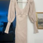 Pink Diamond Cream Knit Mini Dress  Photo 1