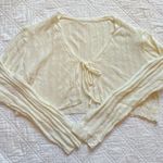 Knit Crochet Tie White Cardigan Photo 0