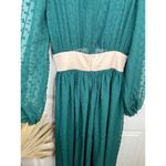 Andrea Crocetta Size M Deep Green Sheer Top Swiss Dot Maxi Dress Bohemian Size M Photo 10