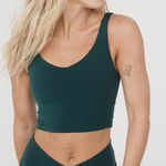 Aerie OFFLINE By Real Me Low Key Longline Sports Bra Small Fresh Teal NWT Gym Photo 0