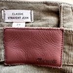 Madewell Classic Straight Jeans Corduroy Edition Straight Leg Jeans Green 28" Photo 2