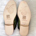 Free People Butterfly Effect Faux Fur Mule Size 38 Green Slip On Flat Loafer New Photo 2