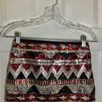Pink Martini  Red/Black/Gold Sequin Print Mini Skirt size XS Photo 2