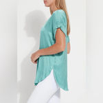 Lysse  NY Santorini Tunic Blouse Seafoam Green Size‎ Large Photo 1