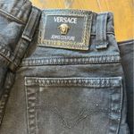 Versace Jeans Couture Vintage Black Denim Jeans Mom High Waisted Straight Medusa Photo 6