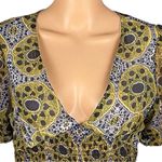 AREA STARS Aurora Smocked Mini Dress with puff sleeves and ruffles Medium EUC Black Photo 1