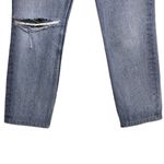 Reformation  French Skinny Distressed Baltic Wash High Rise Denim Jeans Photo 6