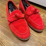Cole Haan Red Suede Loafers size 8B Photo 1