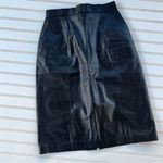 wilson's leather Wilson’s Leather Vintage Pencil Skirt size 10 Black Pockets Split Button & Zip Photo 3